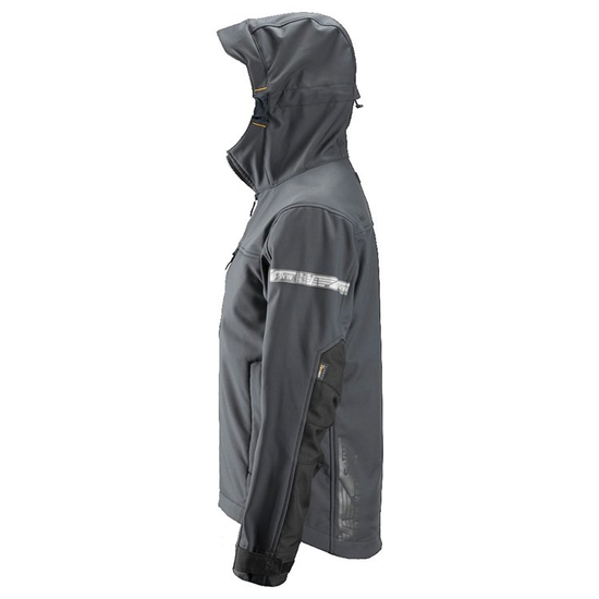Zdjęcie 2 - 1229 Kurtka Soft Shell AllroundWork z kapturem kolor szaro-czarny Snickers Workwear