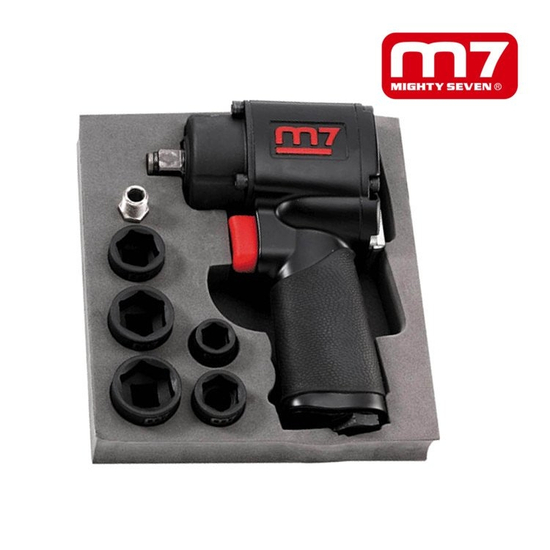 Zdjęcie 2 - Klucz udarowy 1/2" 610Nm + zestaw 5 nasadek krótkich NC-4610N Mighty Seven M7