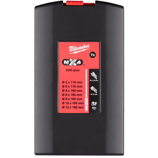 Zdjęcie 1 - Zestaw wierteł SDS+ MX4 - 7szt 4932478626 Milwaukee