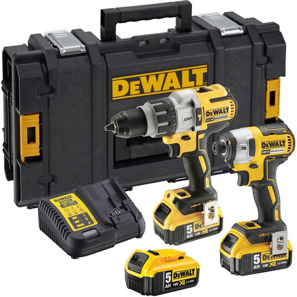 Zdjęcie 1 - Zestaw narzędzi akumulatorowych DeWalt DCK276P3 Wiertarko-wkrętarka DCF887 + Wiertarka DCD996 18V XR 3x5Ah