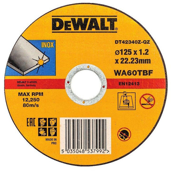 Zdjęcie 1 - TARCZA DO CIĘCIA STALI 125X1,2 DT42340Z DEWALT