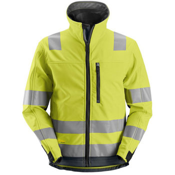 1230 Kurtka Odblaskowa Soft Shell AllroundWork (kolor: żółty odblaskowy), EN 20471/3 Snickers Workwear