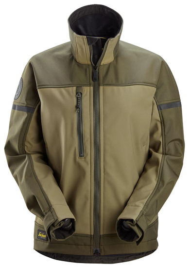 Zdjęcie 1 - 1276 Damska Kurtka softshell stretch AllroundWork Snickers Workwear kolor Khaki Green