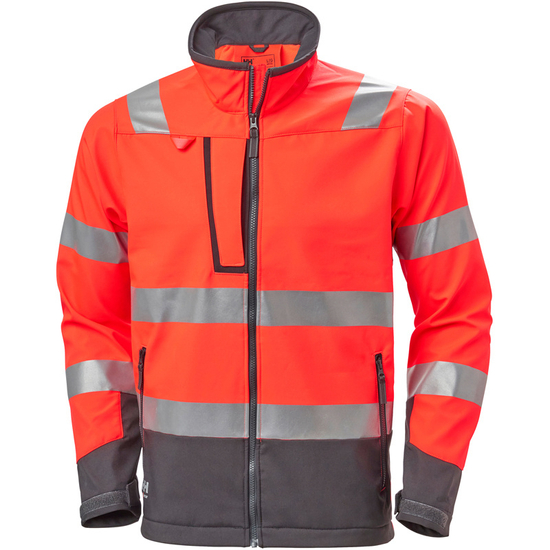 Zdjęcie 1 - Kurtka odblaskowa Helly Hansen 74095_169 ALNA 2.0 HI VIS SOFTSHELLL kolor czerwony