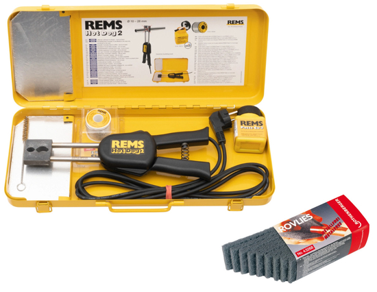 Zdjęcie 1 - Zestaw do lutowania miękkiego miedzi Rems Hot Dog 2 163020 + Włókniny Rothenberger Rovlies 