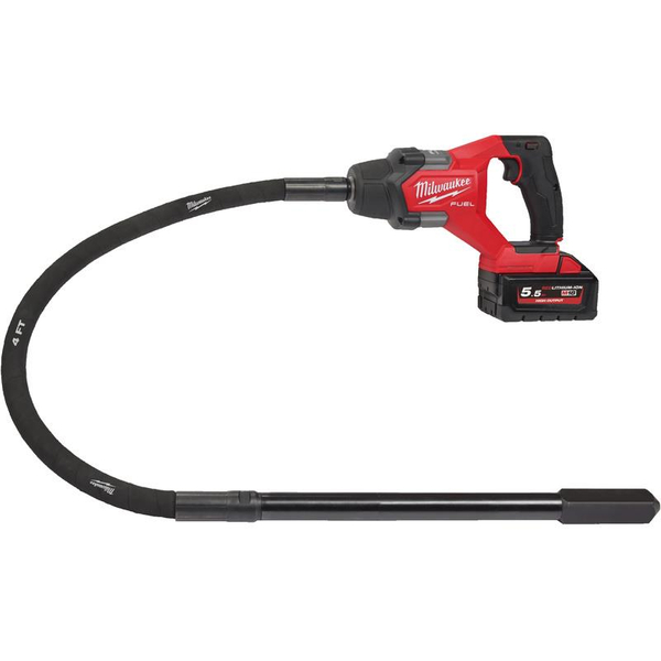 Zdjęcie 2 - Wibrator do betonu akumulatorowy Milwaukee M18 FCVN12-551 1.2m 18V 1x5.5Ah 4933479597