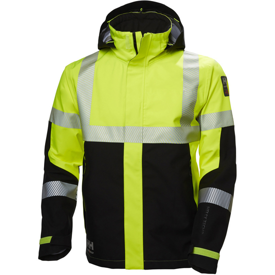 Zdjęcie 1 - Kurtka odblaskowa wodoodporna Helly Hansen 71172_369 ICU HI VIS 3 LAYER WATERPROOF SHELL JACKET kolor żółty