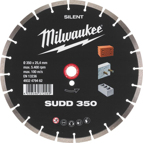 Zdjęcie 1 - Cicha tarcza diamentowa SUDD 350mm 1 szt 4932479462 Milwaukee
