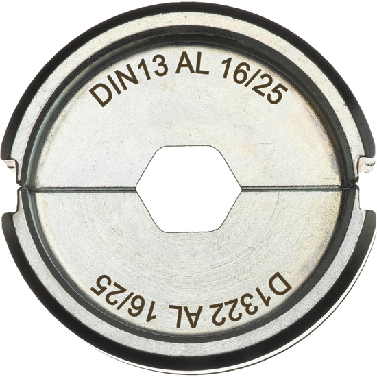 Zdjęcie 1 - Matryca zaciskowa do aluminiowych końcówek i konektorów DIN13 AL 16/25 do zaciskarki M18 HCCT109/42 Milwaukee 4932459506