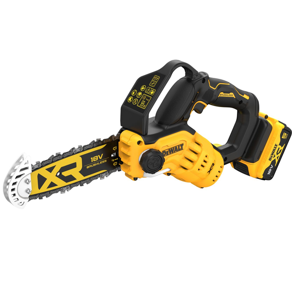 Zdjęcie 2 - Akumulatorowa mini piła łańcuchowa do gałęzi 20cm DeWALT DCMPS520P1-QW 1x5Ah + Torba + Gogle ochronne