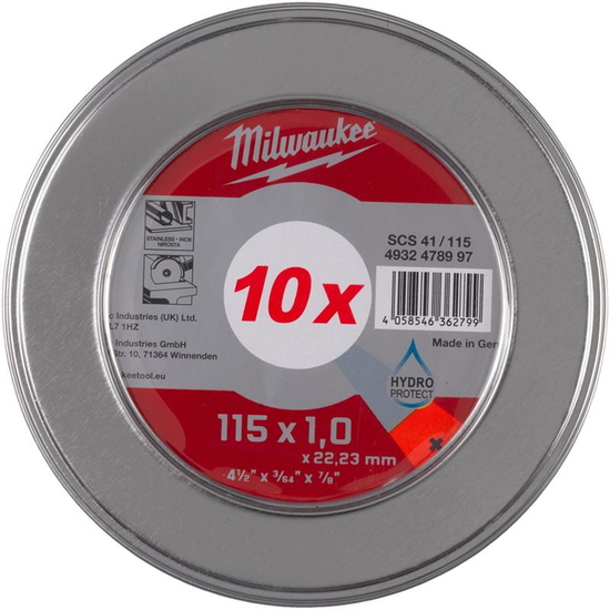 Zdjęcie 1 - Tarcza do metalu płaska 115X1 PRO+ 10 szt. w metalowym opakowaniu 4932478997 Milwaukee