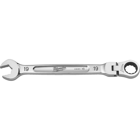 Zdjęcie 1 - Klucz płasko-oczkowy MAXBITE™ z ruchomą główką grzechotki 19 mm - 1 szt. Milwaukee 4932480192