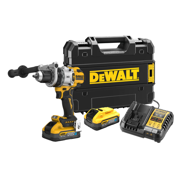 Zdjęcie 1 - Wiertarko-wkrętarka udarowa akumulatorowa DeWalt DCD1007H2T 2x5Ah POWERSTACK 169Nm 18V XR