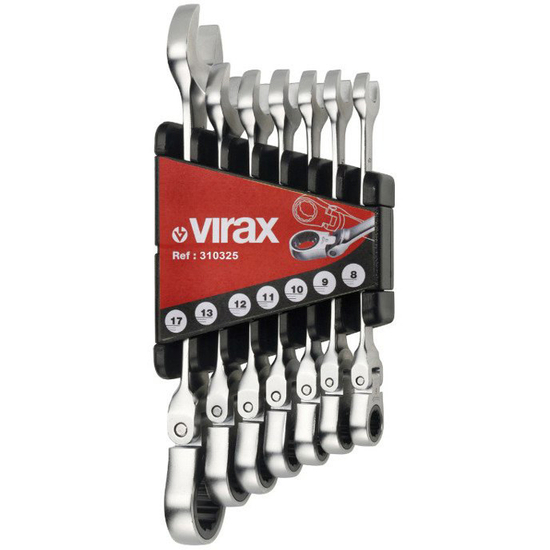 Zdjęcie 1 - Zestaw kluczy główkowych z grzechotką 8-17 mm VIRAX 310325