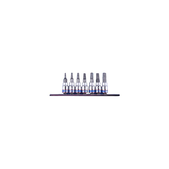 Zdjęcie 1 - ZESTAW NASADEK 1/4" TORX Z OTWOREM 7 szt., 2037 T10 - T40, 2107PR King Tony
