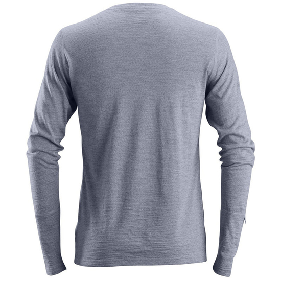 Zdjęcie 4 - 2427 T-shirt wełniany AllroundWork - długi rękaw Snickers Workwear szary