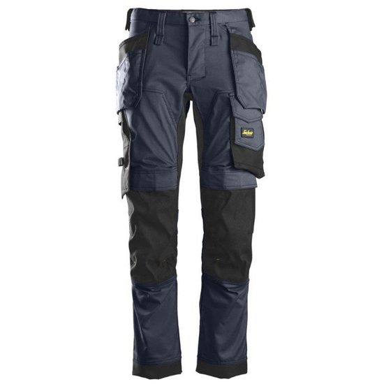 Zdjęcie 1 - 6241 Spodnie Stretch AllroundWork z workami kieszeniowymi kolor granatowo - czarny