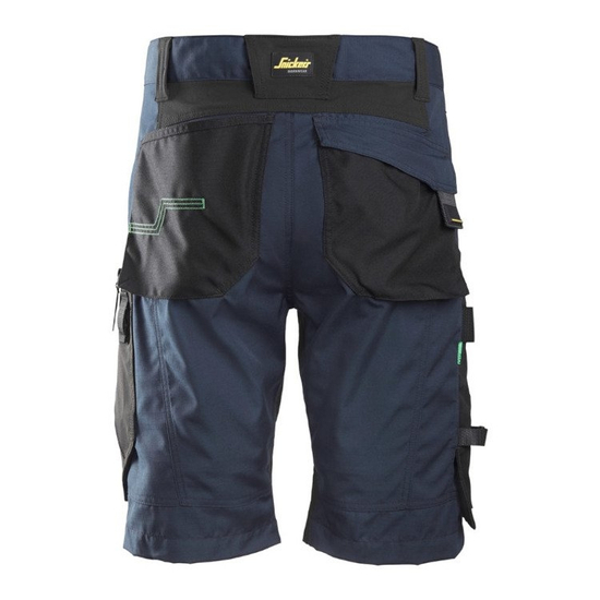 Zdjęcie 3 - 6914 Spodnie Krótkie FlexiWork+ kolor granatowo - czarny Snickers Workwear