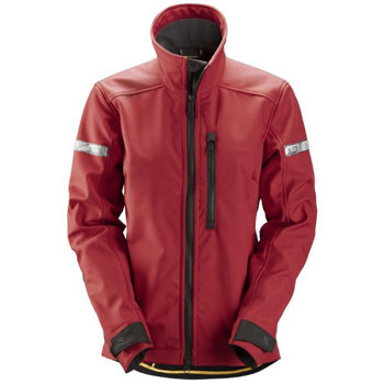 1207 Kurtka Soft Shell AllroundWork, damska kolor chilli - czarny Snickers Workwear