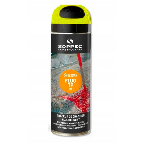 Zdjęcie 1 - Farba do znakowania w aerozolu ŻÓŁTA SOPPEC FLUO TP YELLOW
