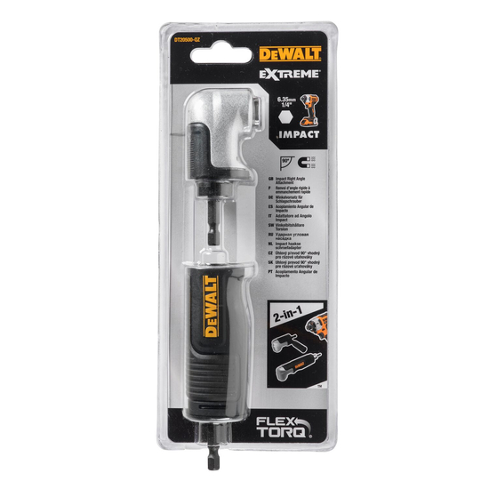 Zdjęcie 9 - Udarowa przystawka kątowa HEX 1/4" DeWALT [DT20500]