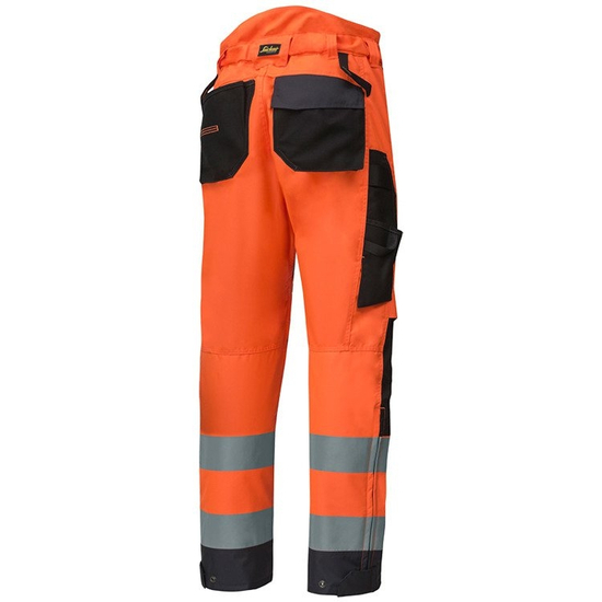 Zdjęcie 2 - 6639 Spodnie Odblaskowe Ocieplane AllroundWork+, 37.5® (kolor pomarańczowy); EN 20471/2 Snickers Workwear