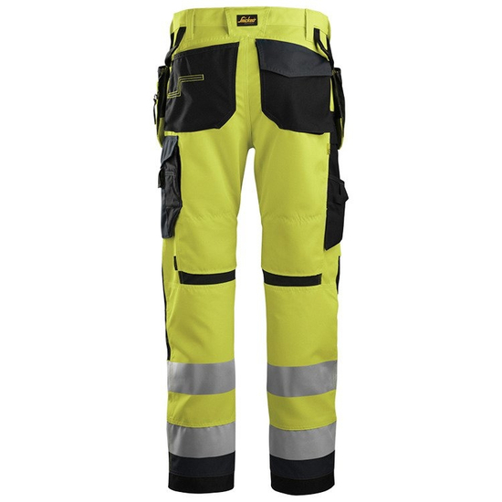 Zdjęcie 2 - 6230 Spodnie Odblaskowe AllroundWork+ z workami kieszeniowymi (kolor żółty), EN 20471/2 Snickers Workwear