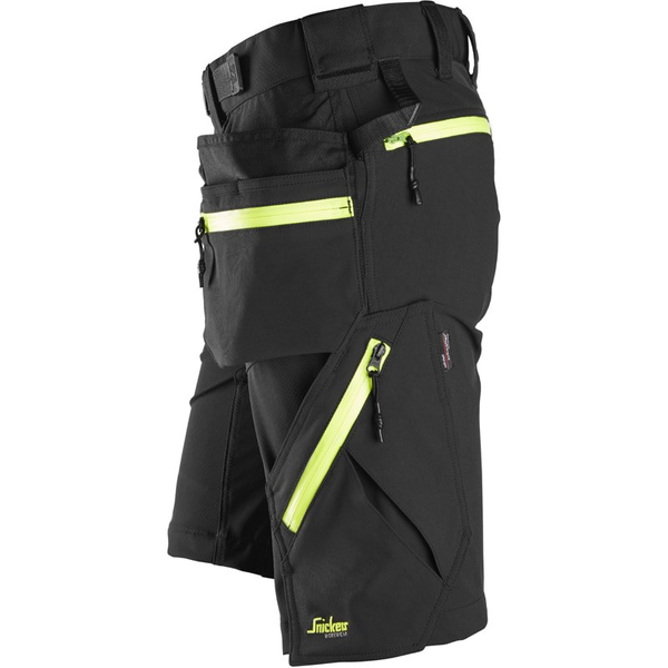 Zdjęcie 3 - Spodnie Krótkie Soft Shell Stretch FlexiWork+ z workami kieszeniowymi Snickers Workwear 61400467