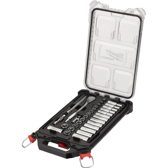 Zdjęcie 2 - Nasadki3/8˝ z grzechotką - metryczne - zestaw 32 szt. w organizerze PACKOUT™ SLIM średnim 4932478813 Millwaukee