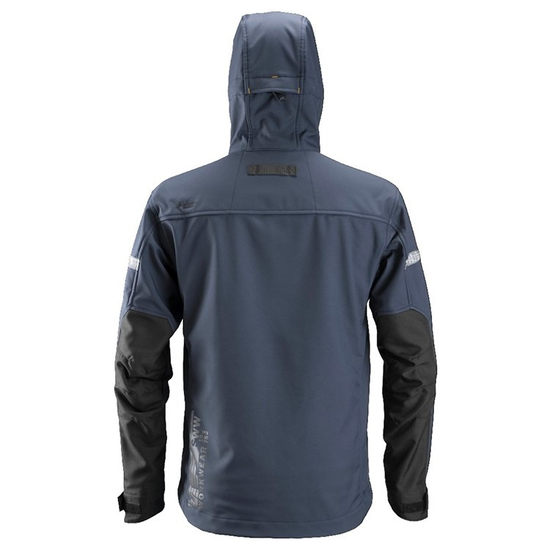Zdjęcie 4 - 1229 Kurtka Soft Shell AllroundWork z kapturem kolor granatowo-czarny Snickers Workwear