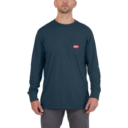WTLSBLU-XL T-shirt z kieszonką z długim rękawem - niebieski Milwaukee 4932493046