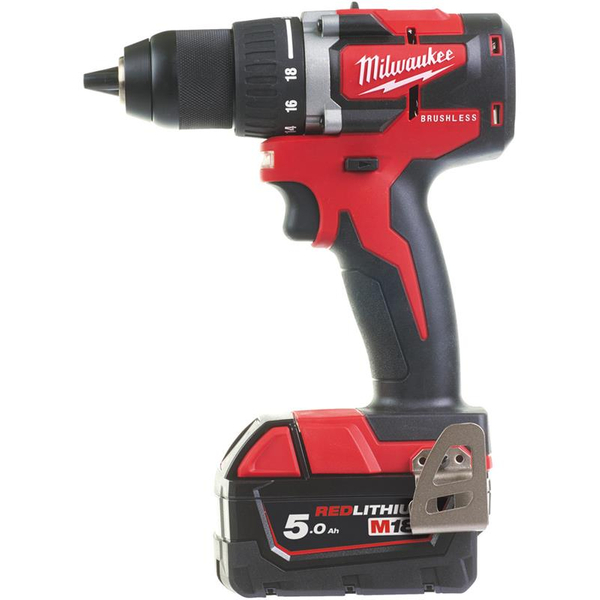 Zdjęcie 1 - Wiertarko-wkrętarka akumulatorowa Milwaukee M18 CBLDD-502C 60Nm 18V 2x5Ah 4933464556