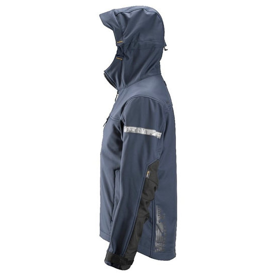 Zdjęcie 2 - 1229 Kurtka Soft Shell AllroundWork z kapturem kolor granatowo-czarny Snickers Workwear