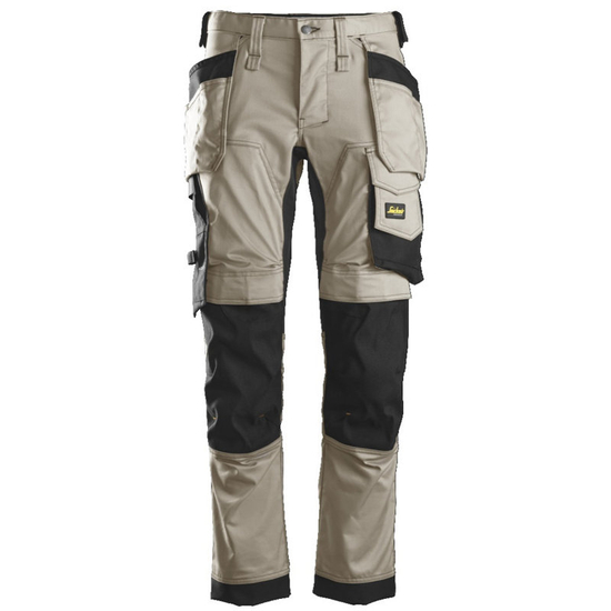 Zdjęcie 1 - 6241 Elastyczne spodnie z kieszeniami kaburowymi AllroundWork Snickers Workwear beżowe