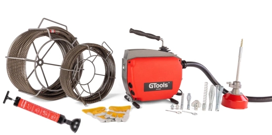 Zdjęcie 1 - Przepychacz do rur kanalizacji G-TOOLS 150A 8/16/22mm + Rothenberger ROPUMP