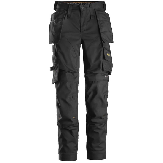 Zdjęcie 1 - 6247 Spodnie Stretch AllroundWork z workami kieszeniowymi – damskie Snickers Workwear czarne