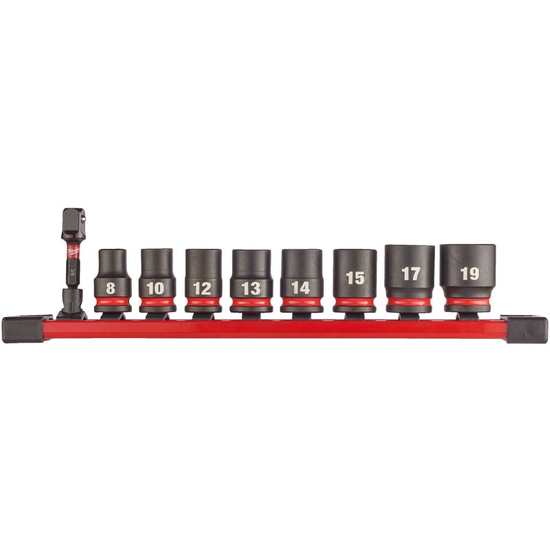 Zdjęcie 1 - Zestaw nasadek udarowych SHW 3/8" Hex 9 szt. Milwaukee 4932480454