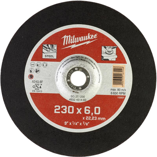 Zdjęcie 1 - Tarcza do szlifowania metalu Contractor 230X6 - 1szt.  4932451483 Milwaukee