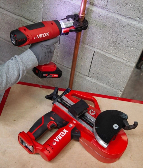 Zdjęcie 22 - Giętarka akumulatorowa  elektryczna przenośna 18V Eurostem® III 251849 do stali nierdzewnej + LED
