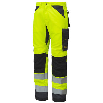 6331 Spodnie Odblaskowe AllroundWork+ (kolor żółty), EN 20471/2 Snickers Workwear