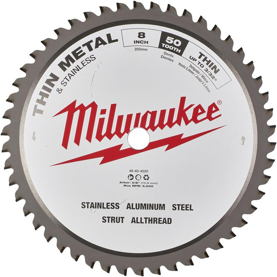 Zdjęcie 1 - Tarcza pilarska 203/15,87/50 zębów 48404520 Milwaukee