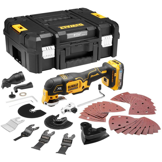 Zdjęcie 2 - Narzędzie wielofunkcyjne akumulatorowe DeWalt DCS356E1T 18V XR Powerstack 1x1.7Ah
