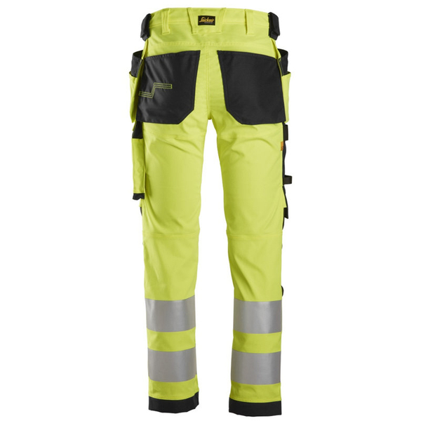 Zdjęcie 4 - 6243 Spodnie Odblaskowe Stretch AllroundWork z workami kieszeniowymi, EN 20471/2 Snickers Workwear żółte