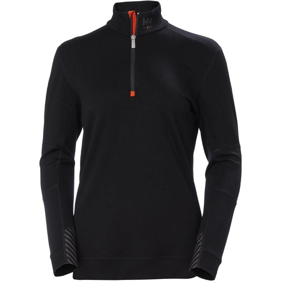 Zdjęcie 1 - Damska koszulka termoaktywna Helly Hansen 75210_990 HH LIFA Merino kolor czarny