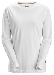 2497 T-shirt damski z długim rękawem kolor biały Snickers Workwear
