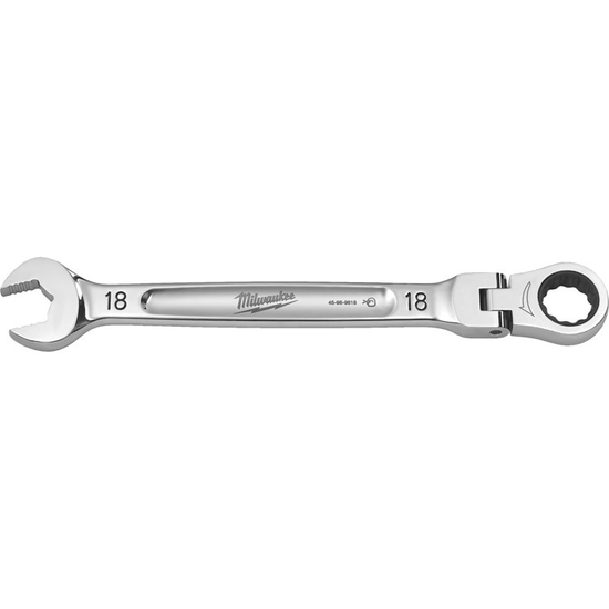 Zdjęcie 1 - Klucz płasko-oczkowy MAXBITE™ z ruchomą główką grzechotki 18 mm - 1 szt. Milwaukee 4932480191