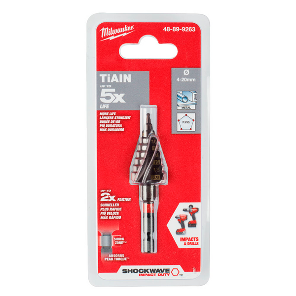 Zdjęcie 2 - Wiertło stopniowe udarowe 4-20mm HEX Milwaukee 48899263