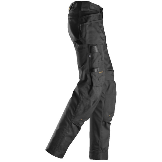 Zdjęcie 2 - 6247 Spodnie Stretch AllroundWork z workami kieszeniowymi – damskie Snickers Workwear czarne