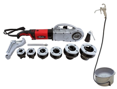 Elektryczna gwintownica do rur GTools G-Tronic 500-2 1/2 - 2" + olejarka do gwintowania GTOOLS