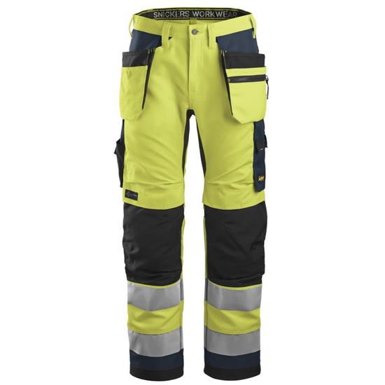Zdjęcie 1 - 6230 Odblaskowe spodnie robocze AllroundWork+ z workami kieszeniowymi, EN 20471/2 Snickers Workwear